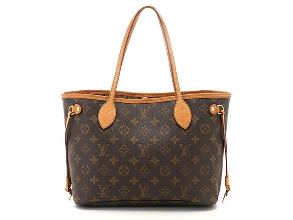 Louis Vuitton Beige Monogram Bag Tote Pouch Cream Neverfull Tan Cream